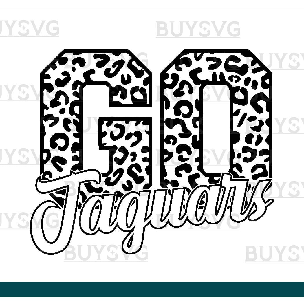 Jaguars SVG PNG Digital file Download Black Go Leopard