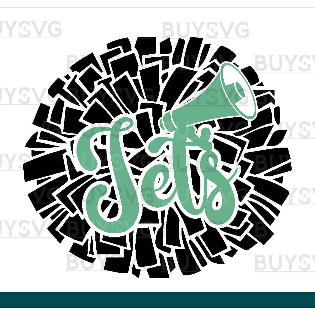 Jets SVG PNG Digital file Download POMPOM