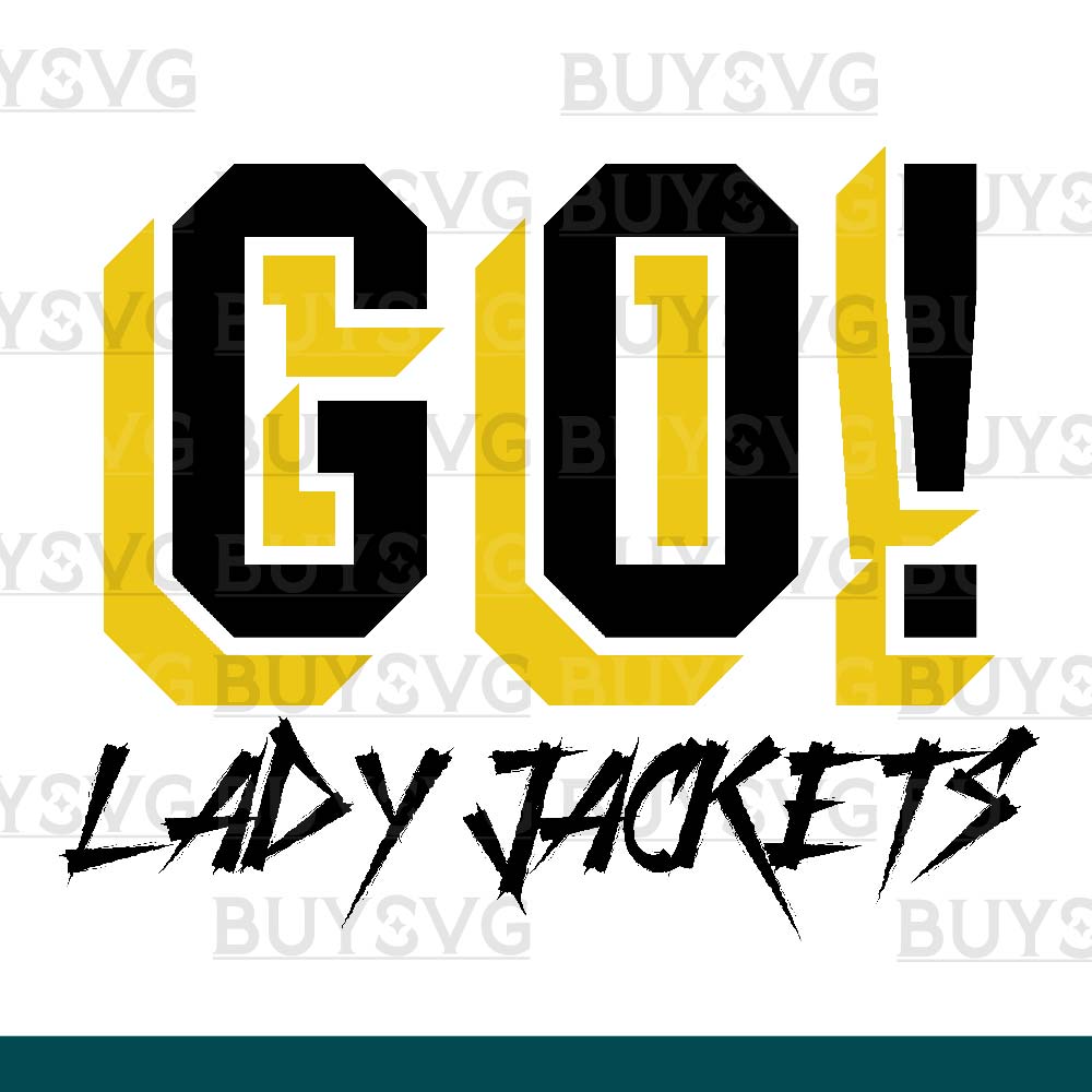 Lady jackets SVG PNG Digital file Download GO Cheering 2