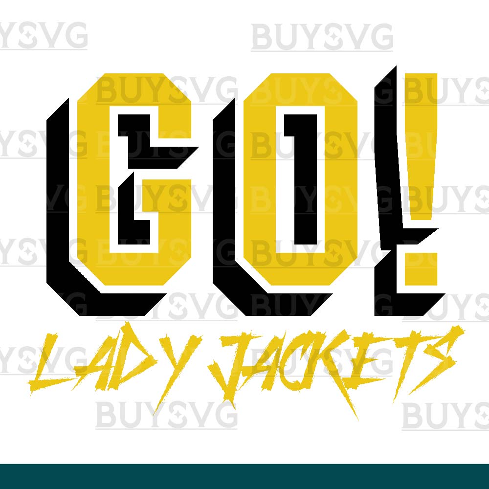 Lady jackets SVG PNG Digital file Download GO Cheering