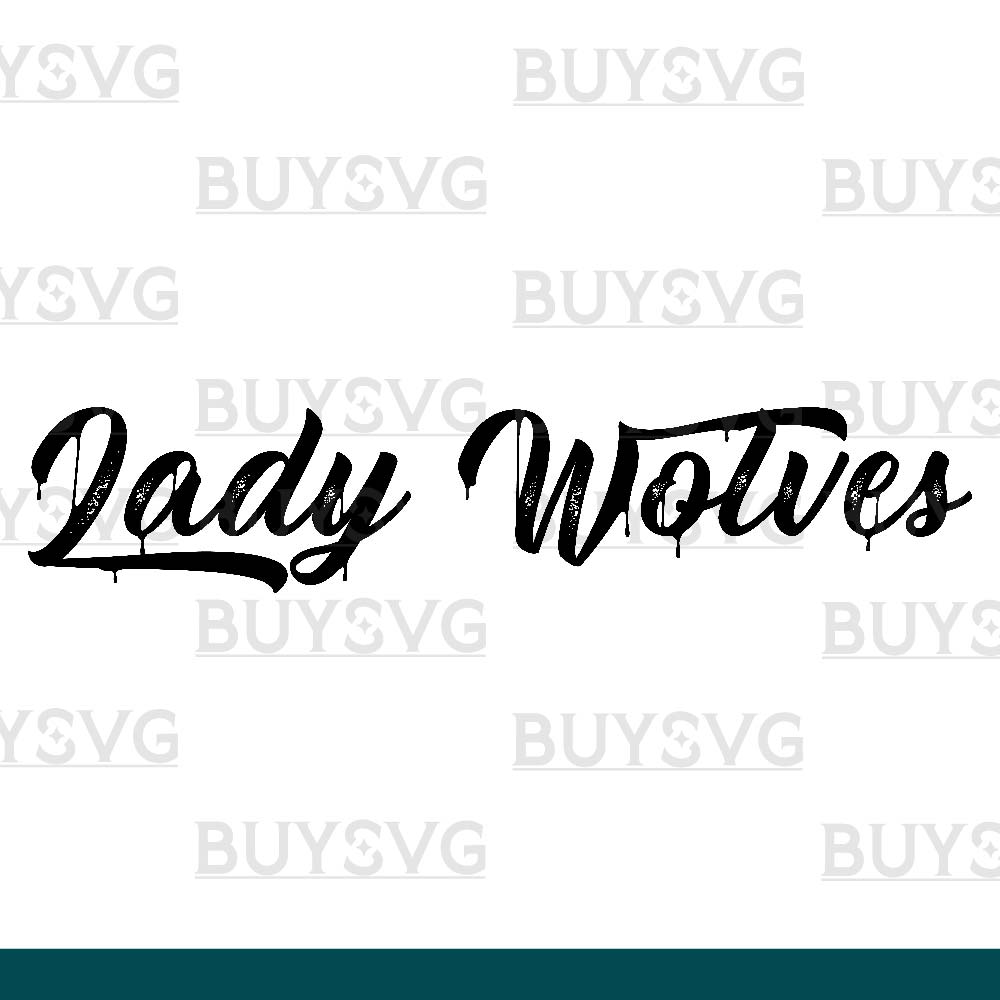 Lady wolves SVG PNG Digital file Download METAL