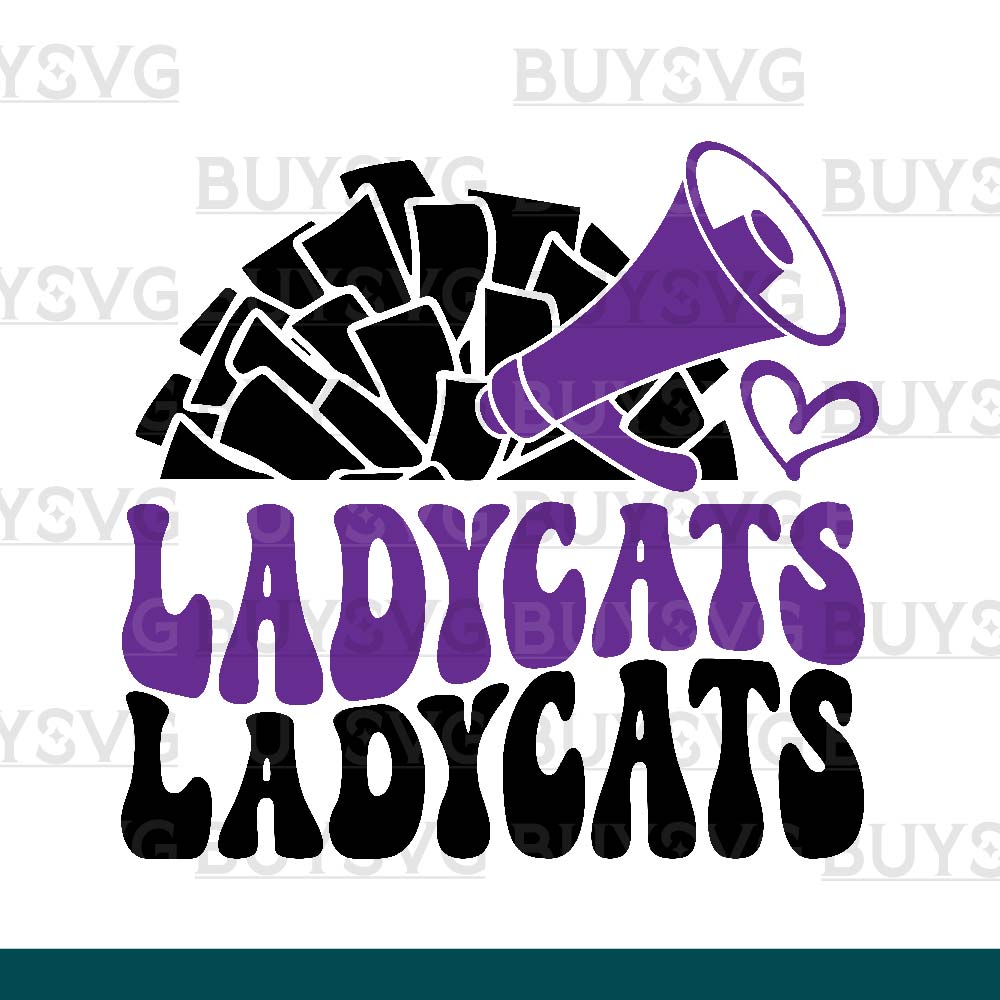 Ladycats SVG PNG Digital file Download POMPOM CHEER