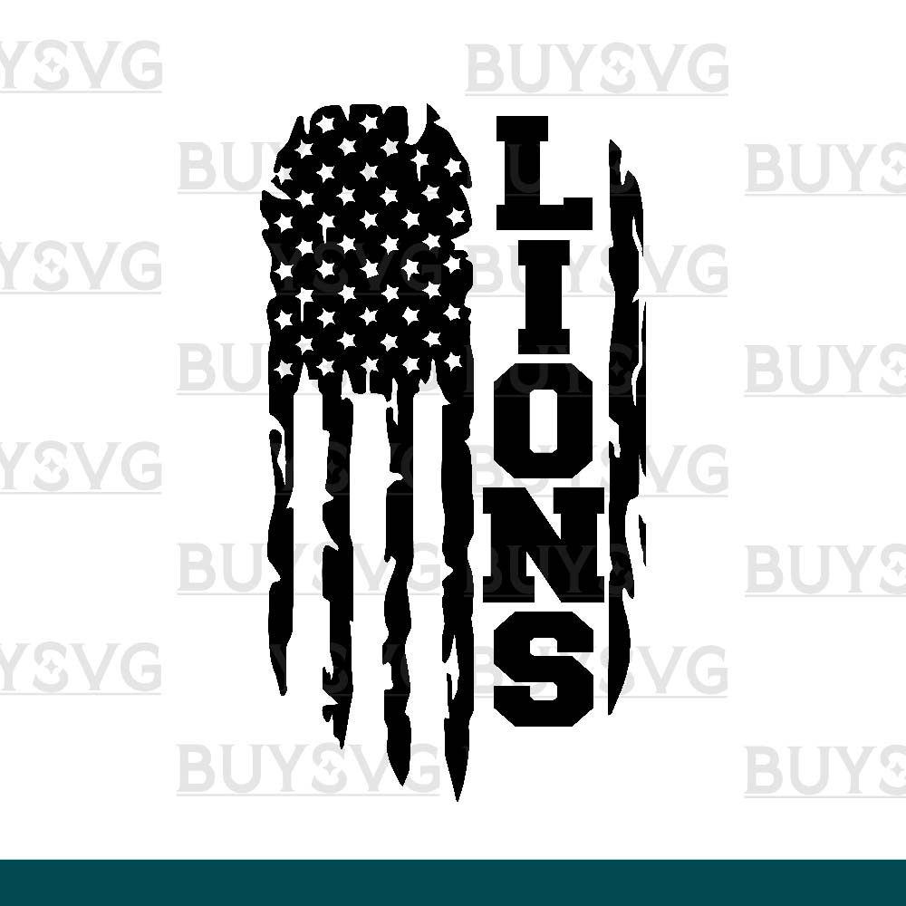 Lions SVG PNG Digital file Download FLAG 2