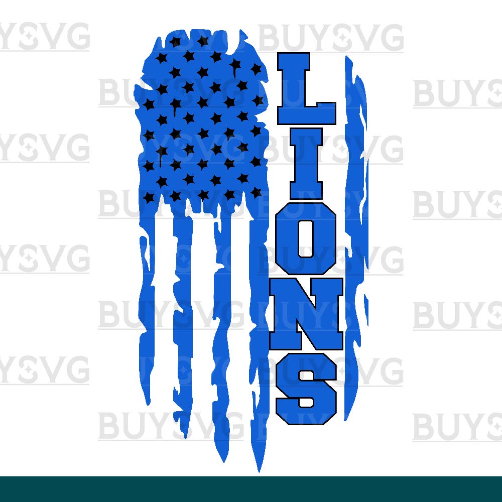 Lions SVG PNG Digital file Download FLAG 4