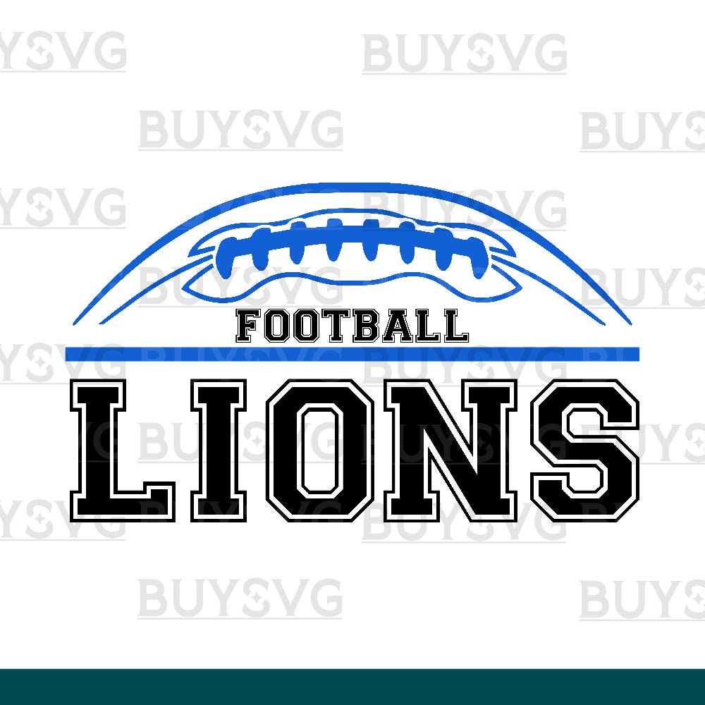 Lions SVG PNG Digital file Download FOOTBALL TOP