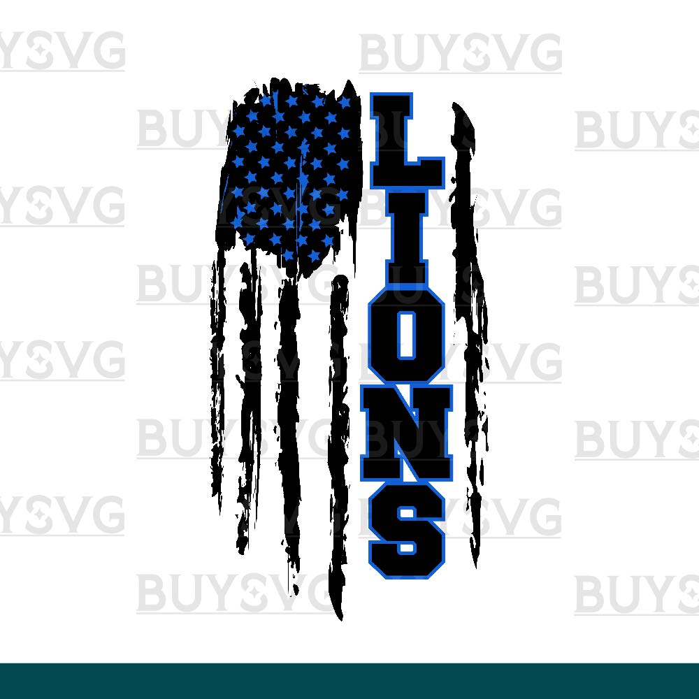 Lions SVG PNG Digital file Download Flag 1