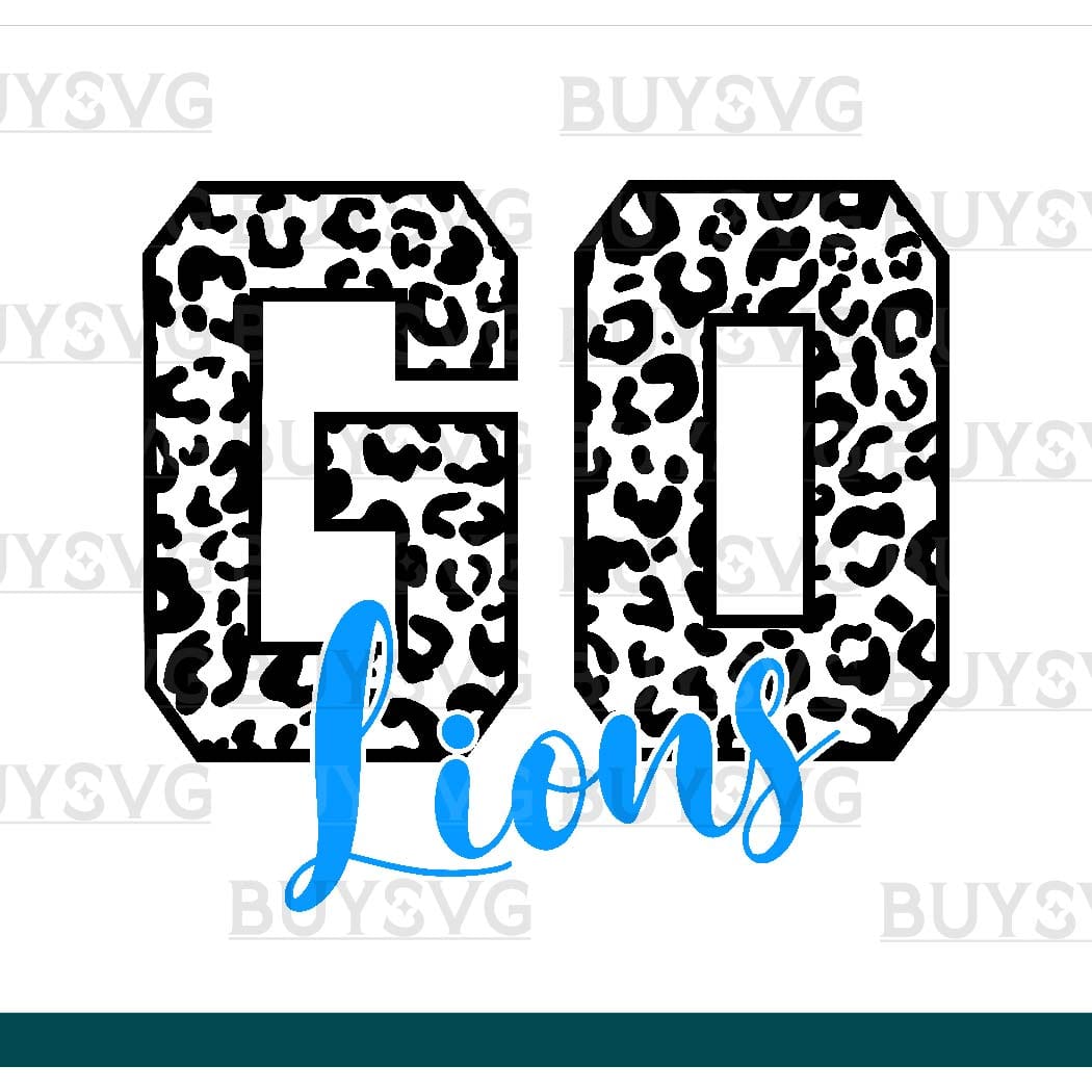 Lions SVG PNG Digital file Download GO LONG