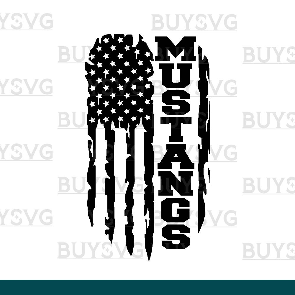 Mustangs SVG PNG Digital file Download FLAG 2