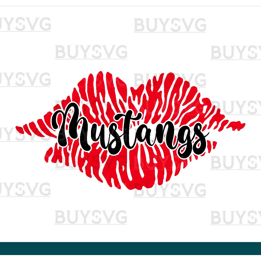 Mustangs SVG PNG Digital file Download LIPS 1