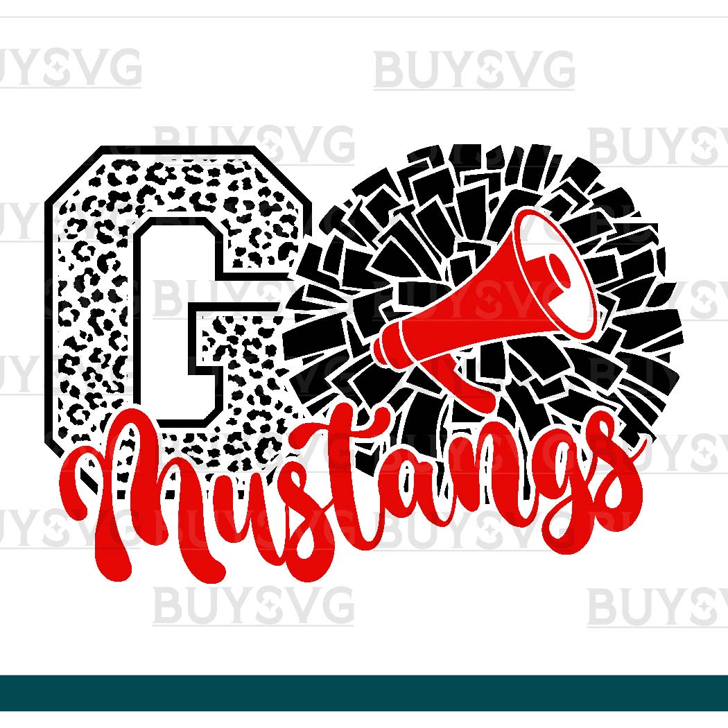 Mustangs SVG PNG Digital file Download POMPOM GO