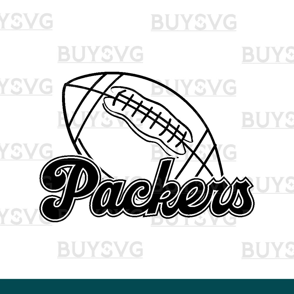 Packers SVG PNG Digital file Download FOOTBALL LINNED