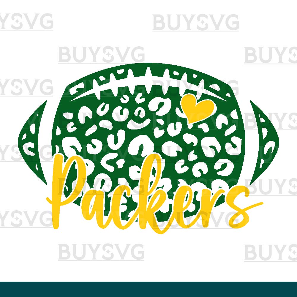 Packers SVG PNG Digital file Download LEOPARD FOOTBALL