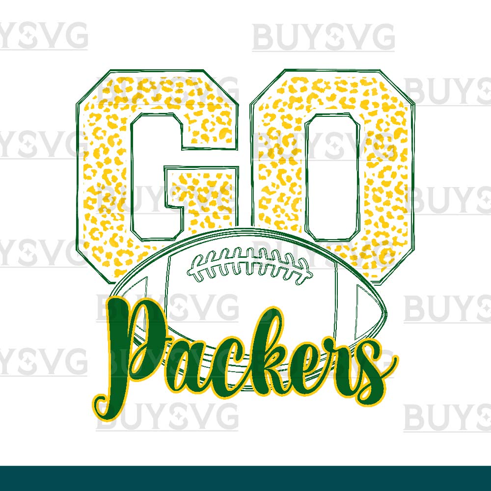 Packers SVG PNG Digital file Download go football lower outlined