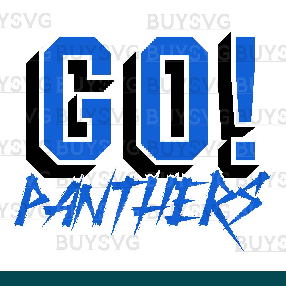 Panthers SVG PNG Digital file Download GO Cheering