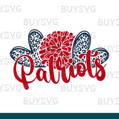 Patriots SVG PNG Digital file Download HEART POMPOM HEART