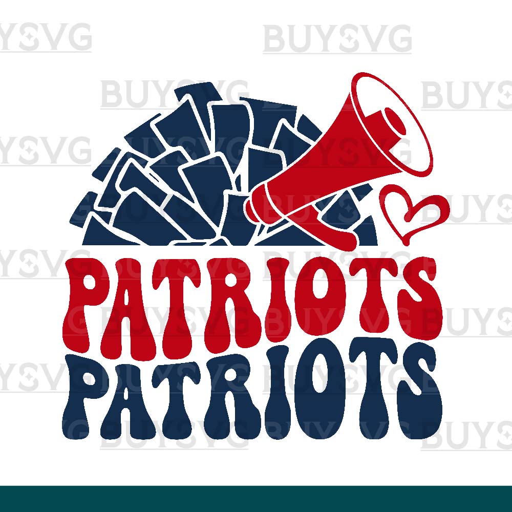 Patriots SVG PNG Digital file Download POMPOM CHEER