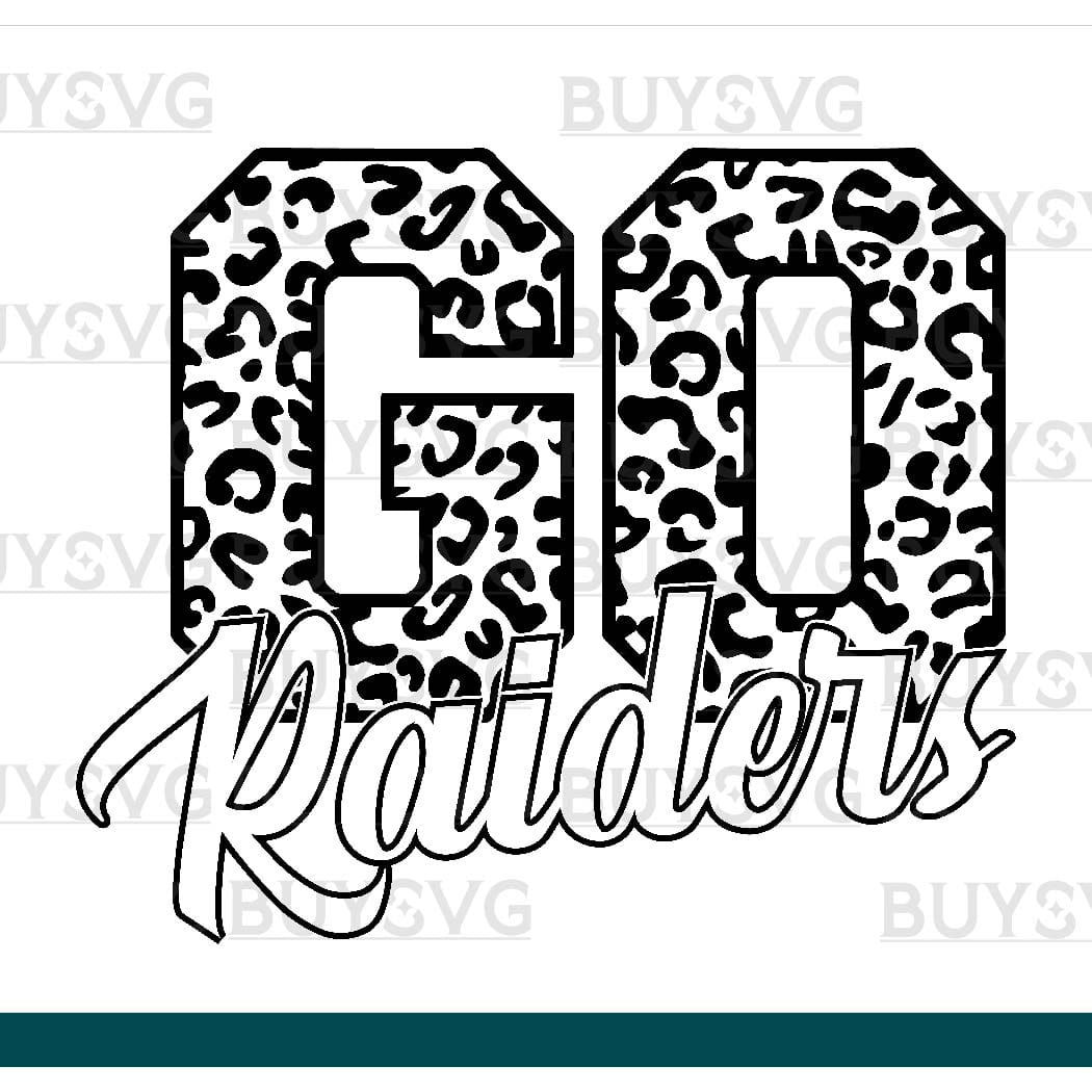 Raiders SVG PNG Digital file Download Black Go Leopard