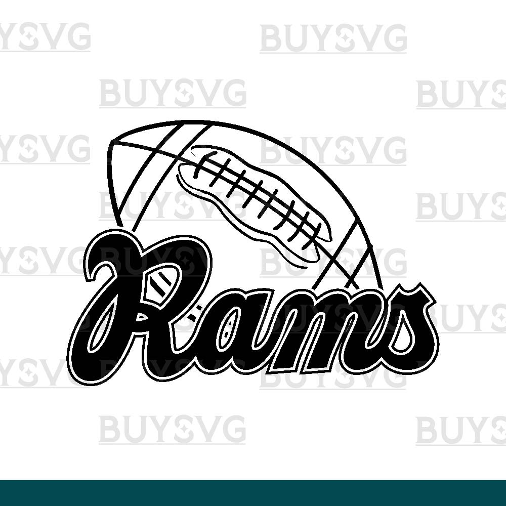 Rams SVG PNG Digital file Download FOOTBALL LINNED