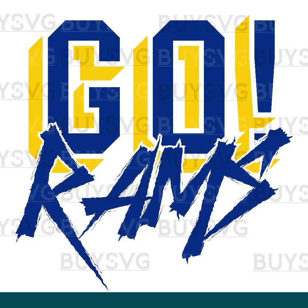 Rams SVG PNG Digital file Download GO Cheering 2