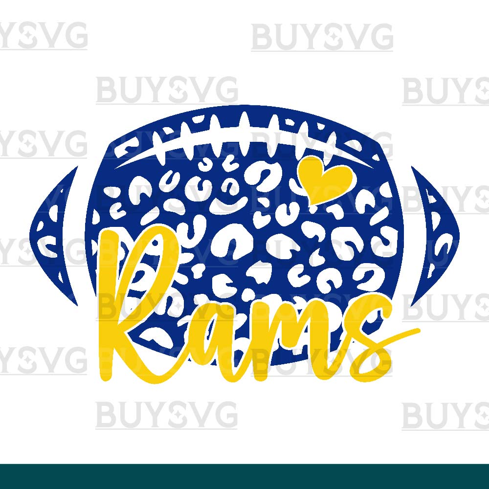 Rams SVG PNG Digital file Download LEOPARD FOOTBALL