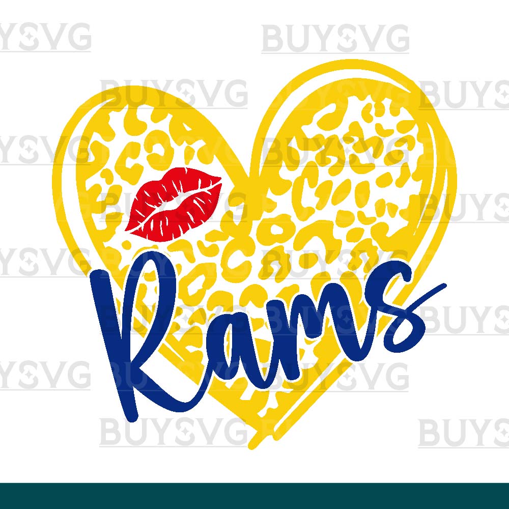 Rams SVG PNG Digital file Download LEOPARD HEART LIPS