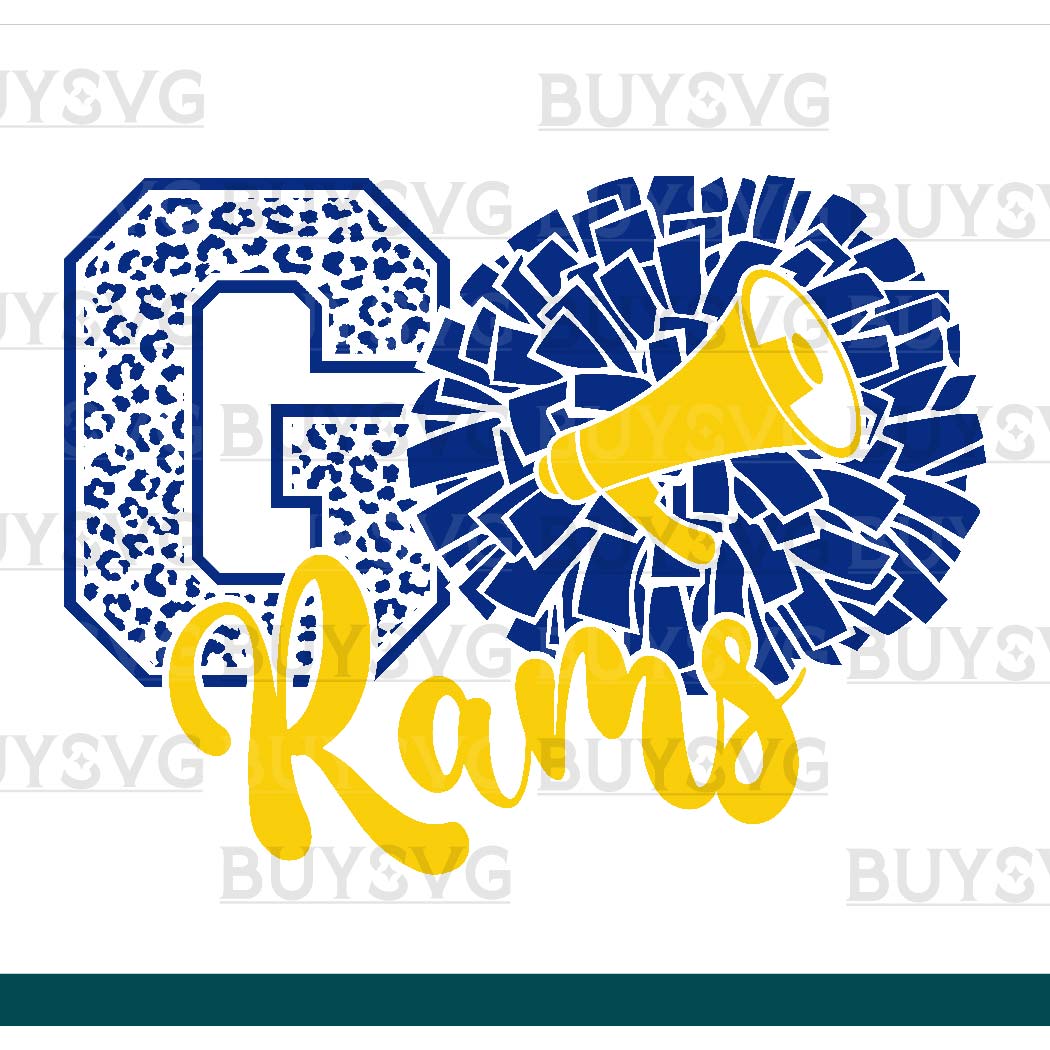 Rams SVG PNG Digital file Download POMPOM GO