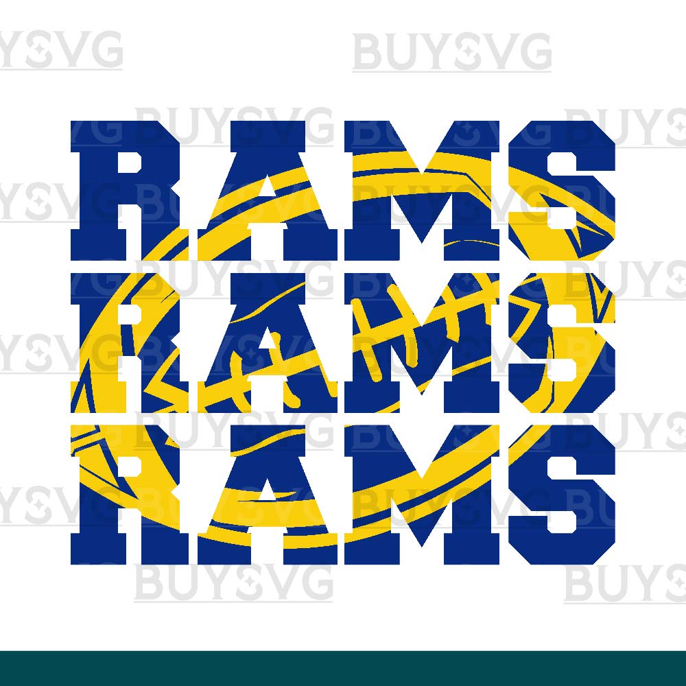 Rams SVG PNG Digital file Download Stack 3 Football 1