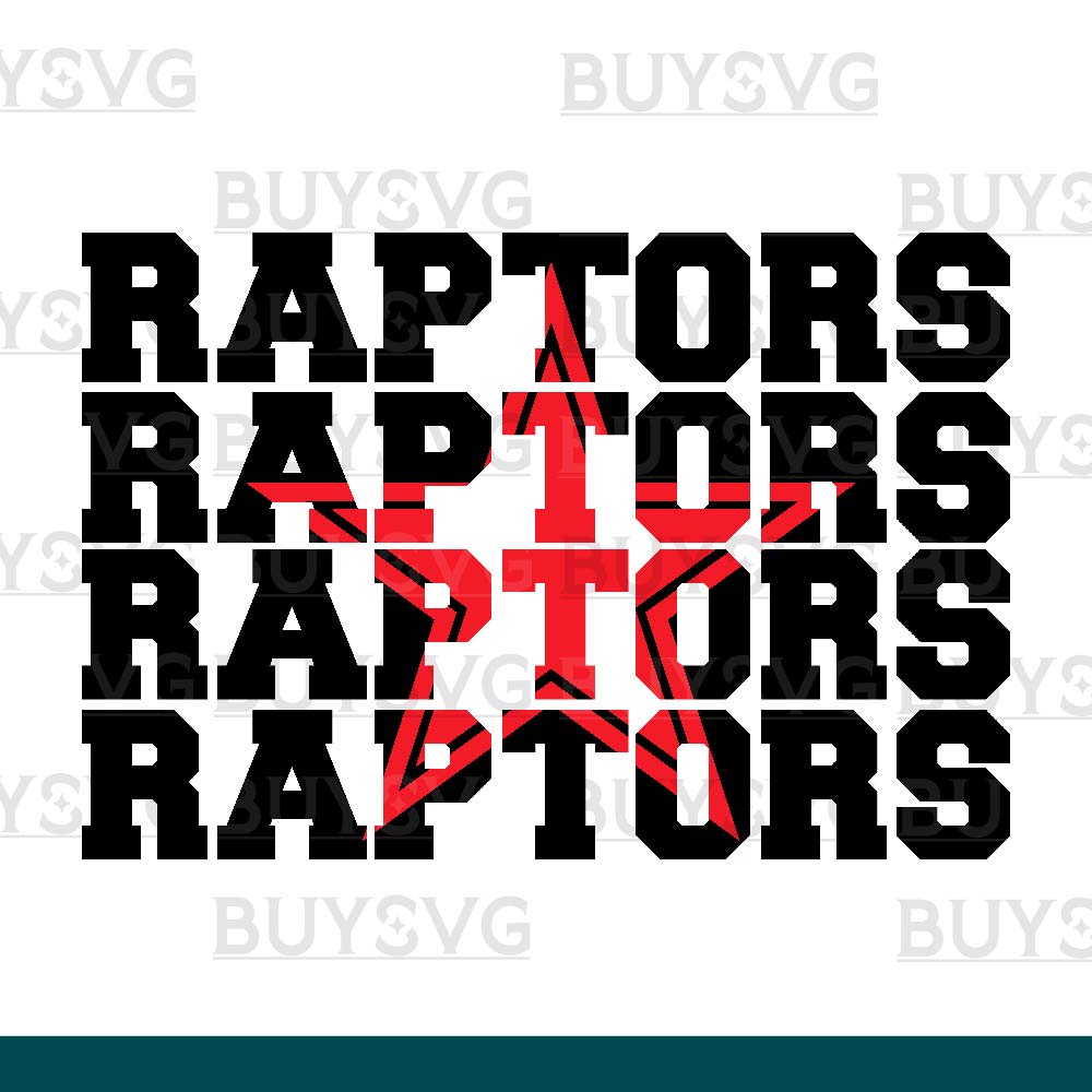 Raptors SVG PNG Digital file Download Star 4 1