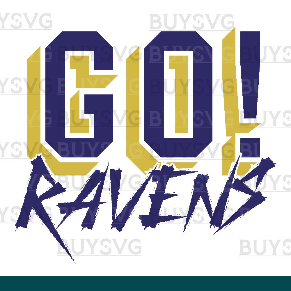 Ravens SVG PNG Digital file Download GO Cheering 2