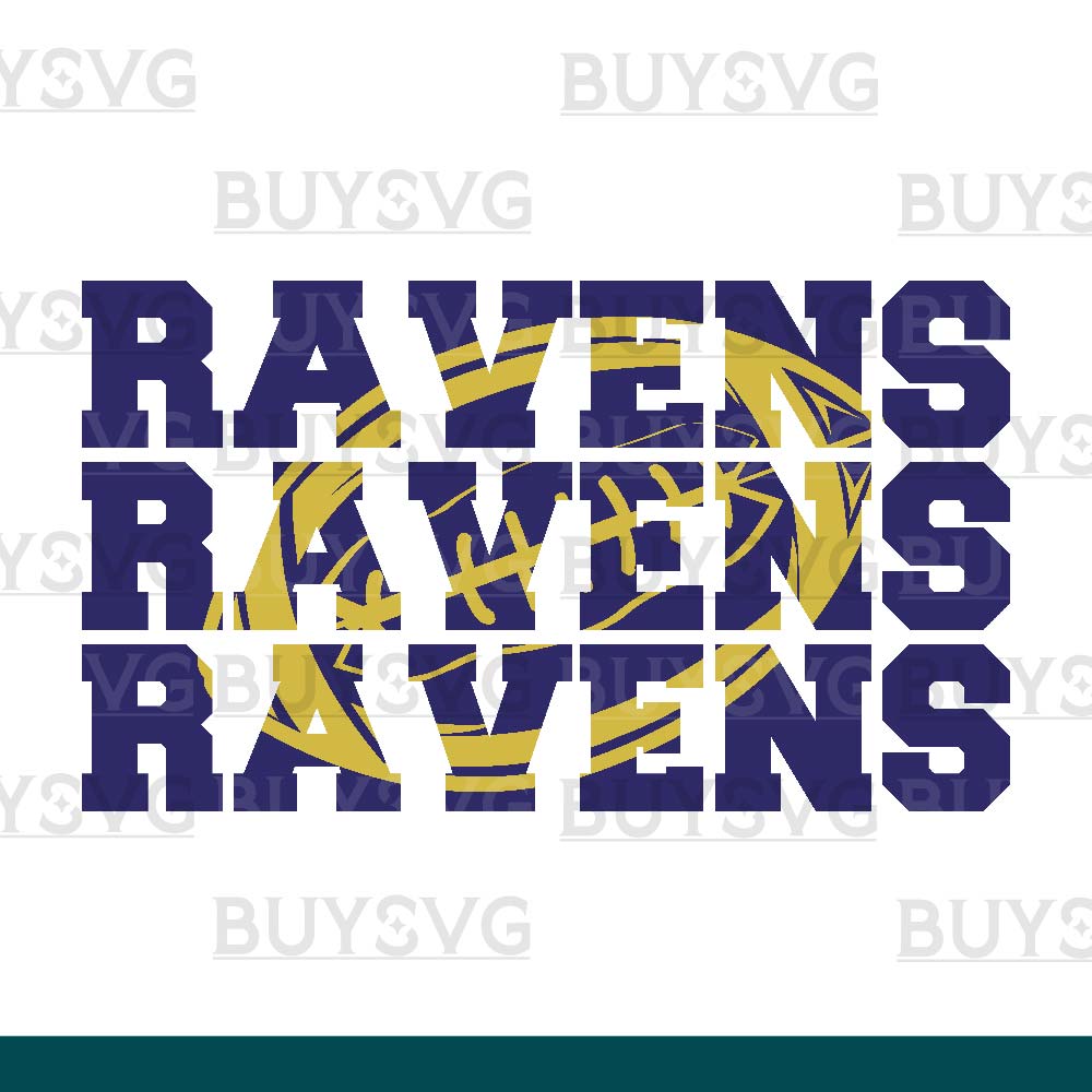 Ravens SVG PNG Digital file Download Stack 3 Football 1