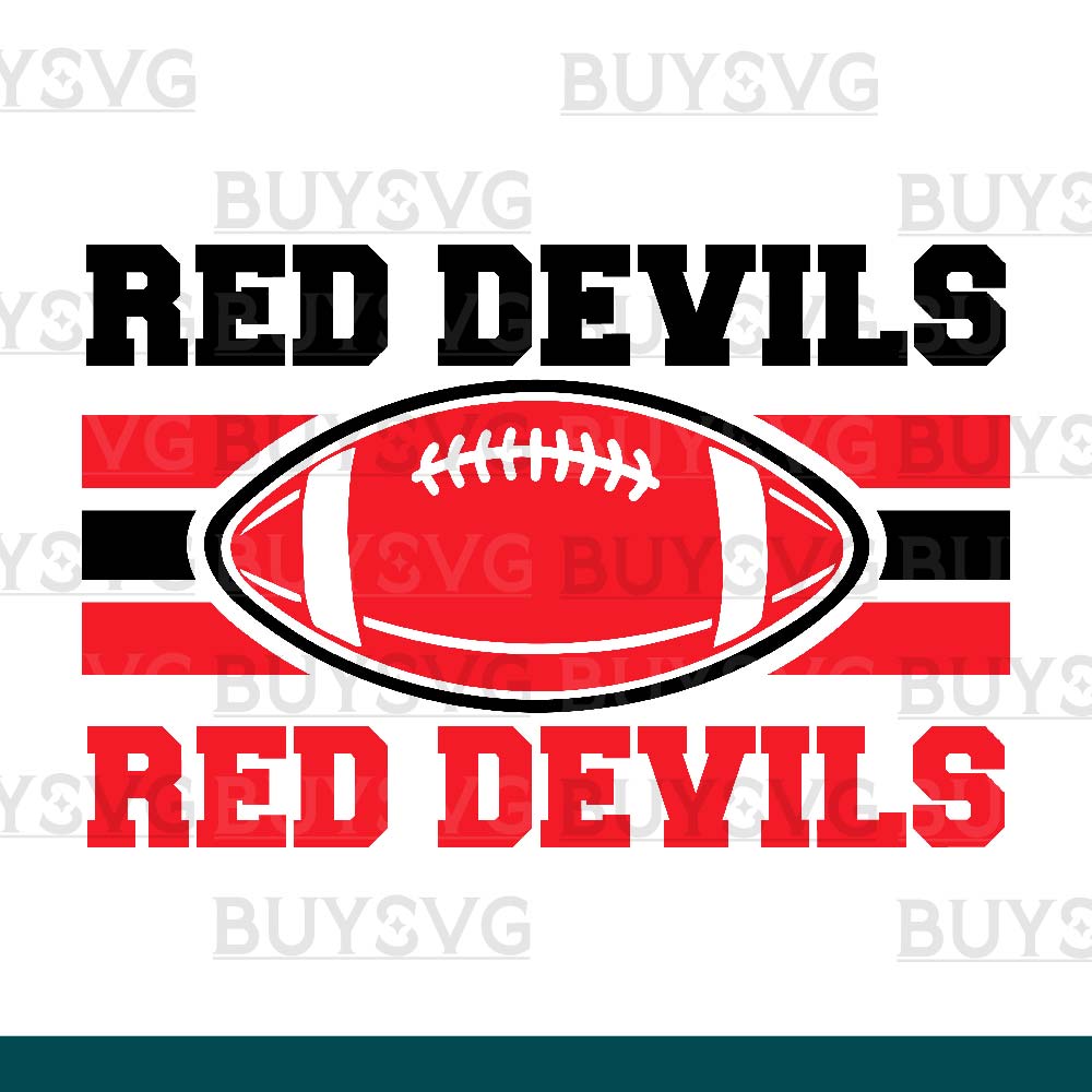 Red devils SVG PNG Digital file Download 2 STACK FOOTBALL