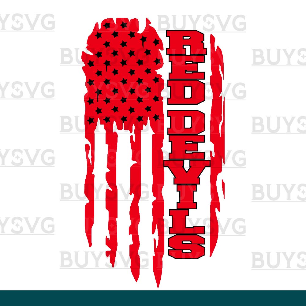 Red devils SVG PNG Digital file Download FLAG 4