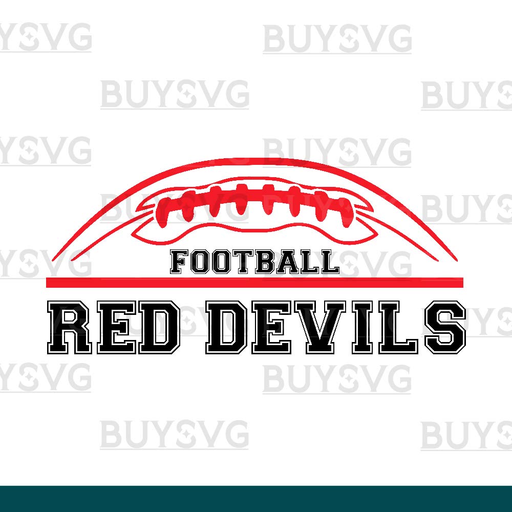 Red devils SVG PNG Digital file Download FOOTBALL TOP