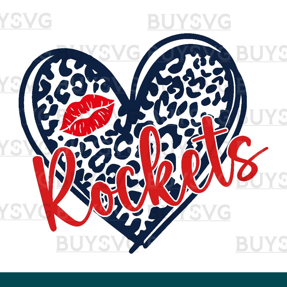 Rockets SVG PNG Digital file Download LEOPARD HEART LIPS