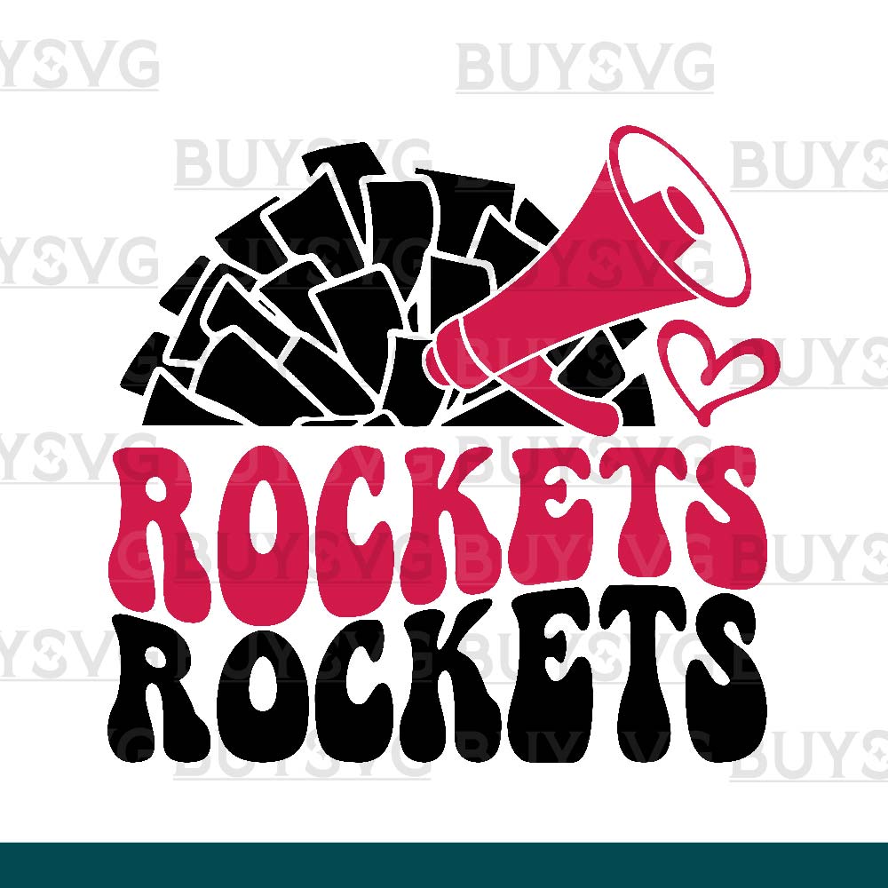 Rockets SVG PNG Digital file Download POMPOM CHEER