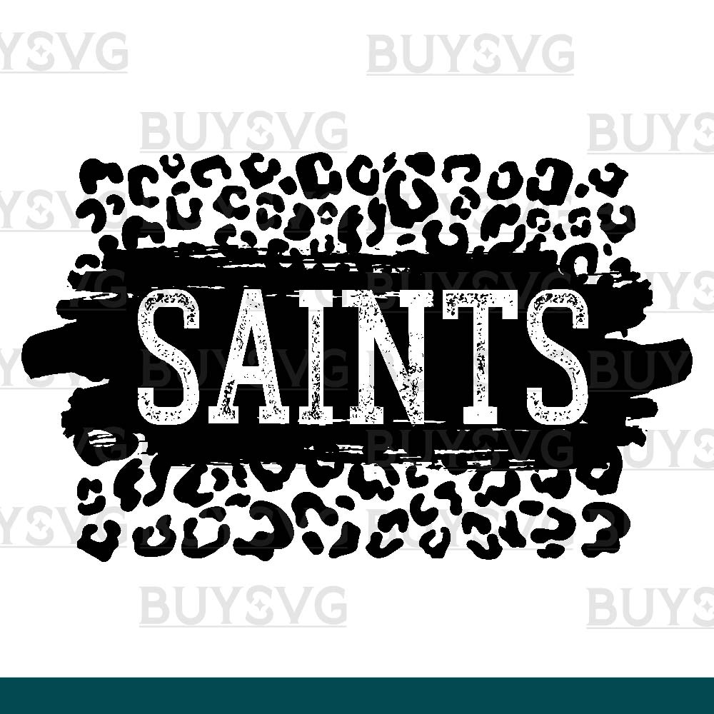 Saints SVG PNG Digital file Download LEOPARD PATCH