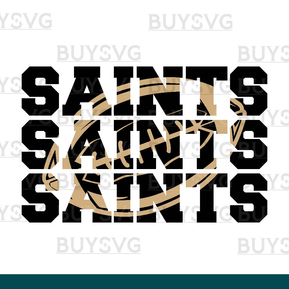 Saints SVG PNG Digital file Download Stack 3 Football 1