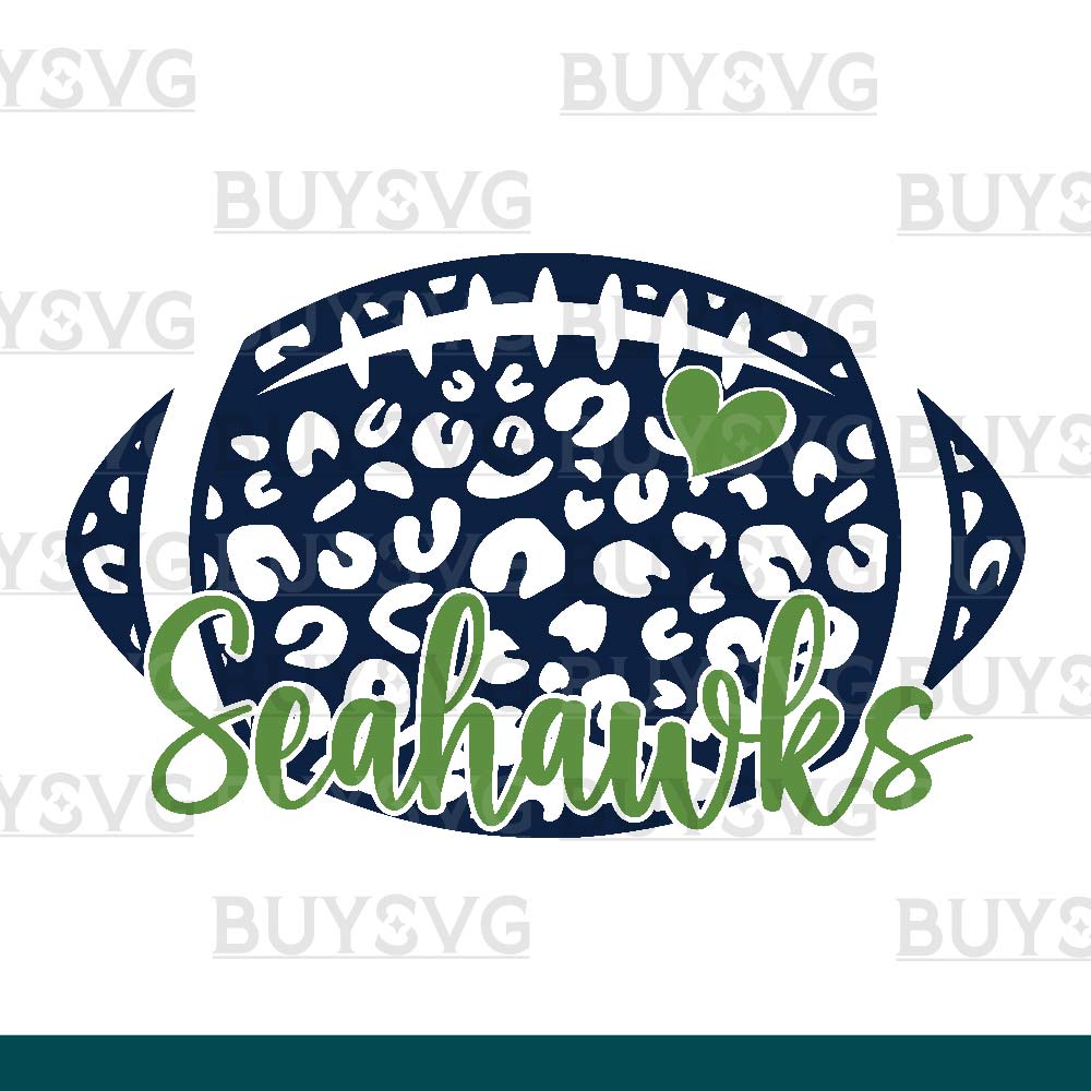 Seahawks SVG PNG Digital file Download LEOPARD FOOTBALL