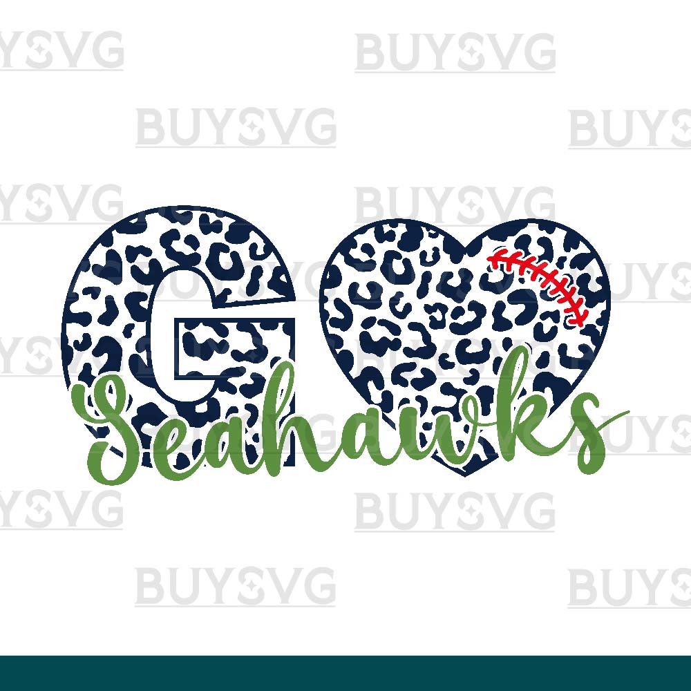 Seahawks SVG PNG Digital file Download LEOPARD GO HEART FOOTBALL