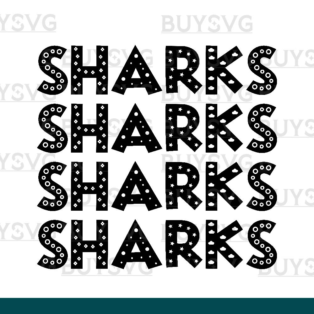 Sharks SVG PNG Digital file Download 4 DOODLE STACK