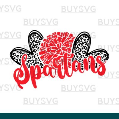 Spartans SVG PNG Digital file Download HEART POMPOM HEART