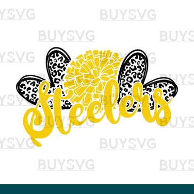 Steelers SVG PNG Digital file Download HEART POMPOM HEART