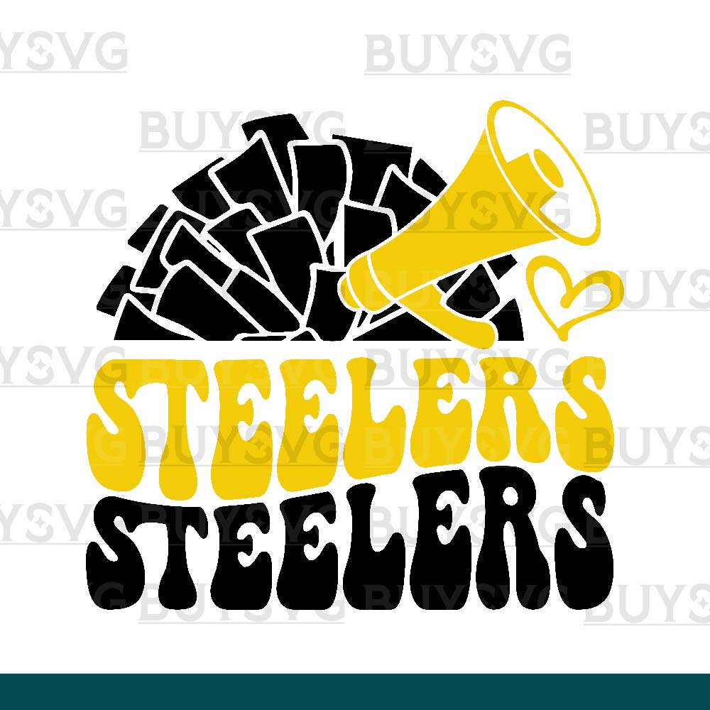 Steelers SVG PNG Digital file Download POMPOM CHEER