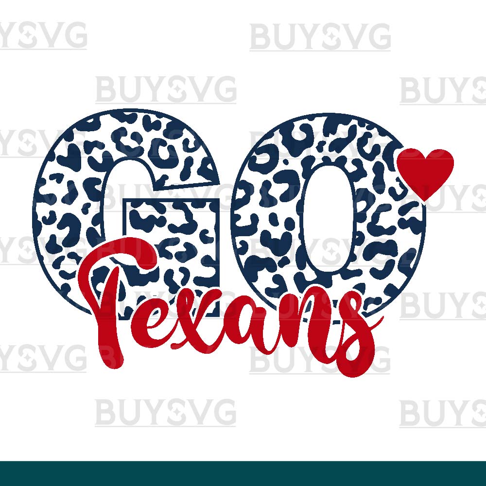 Texans SVG PNG Digital file Download LEOPARD CIRCLE GO