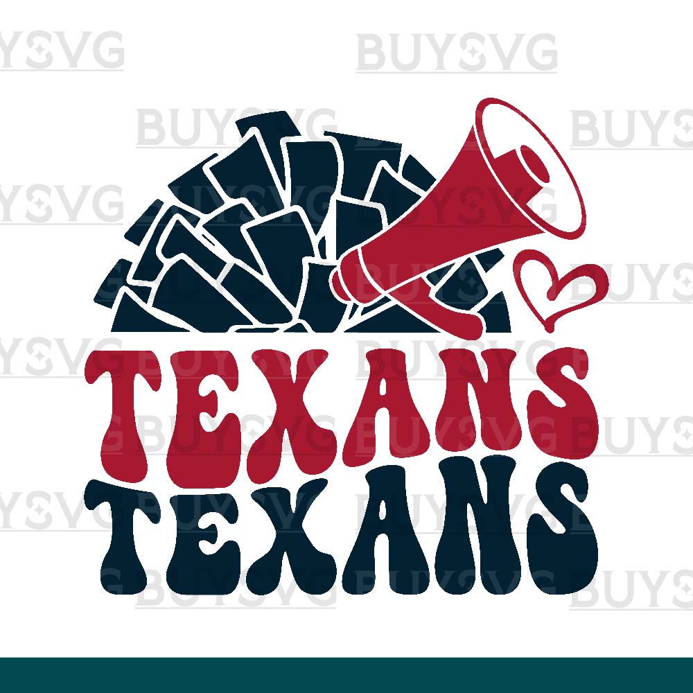 Texans SVG PNG Digital file Download POMPOM CHEER