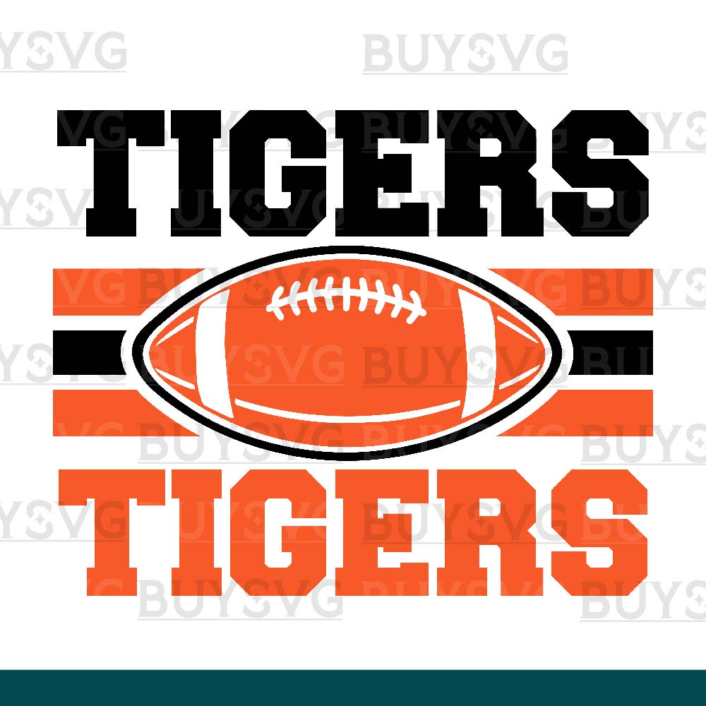 Tigers SVG PNG Digital file Download 2 STACK FOOTBALL