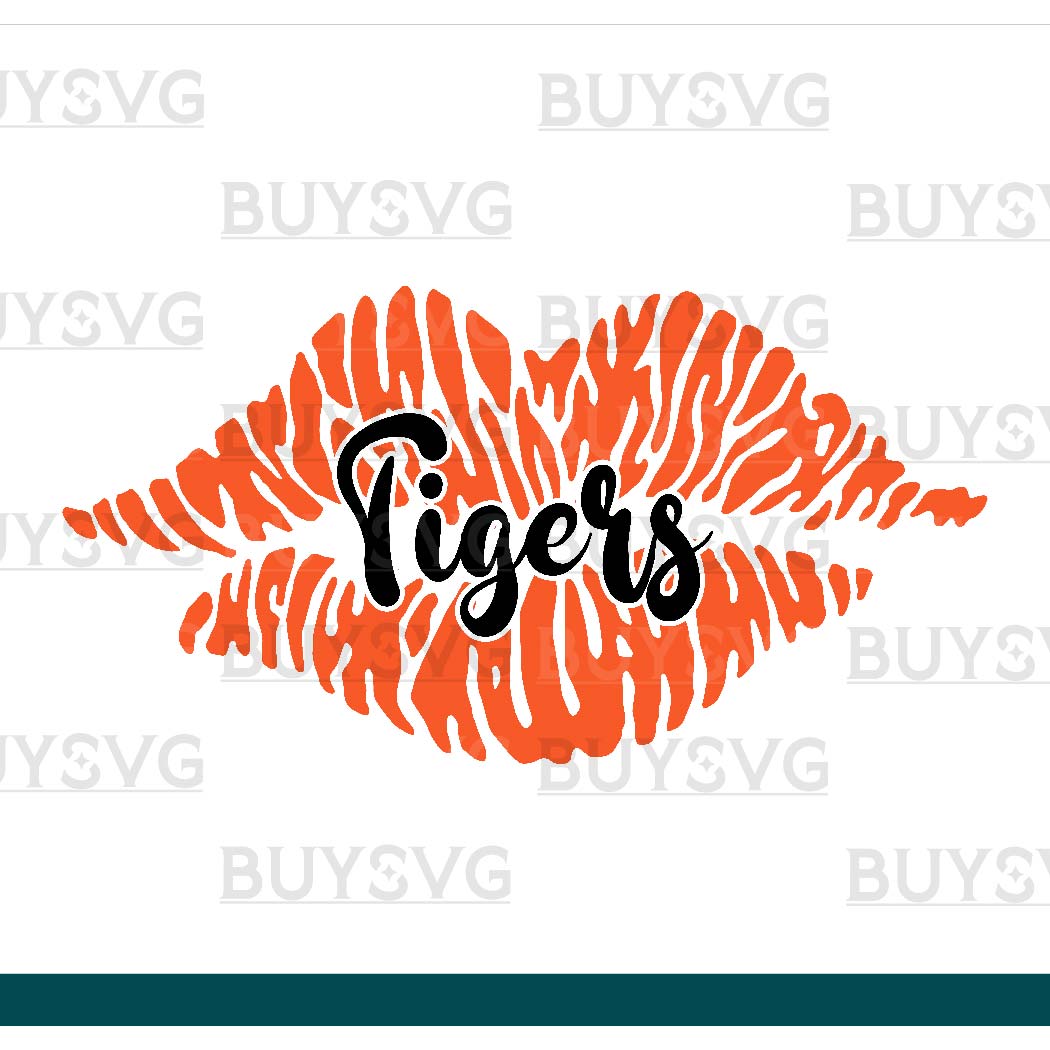 Tigers SVG PNG Digital file Download LIPS 1