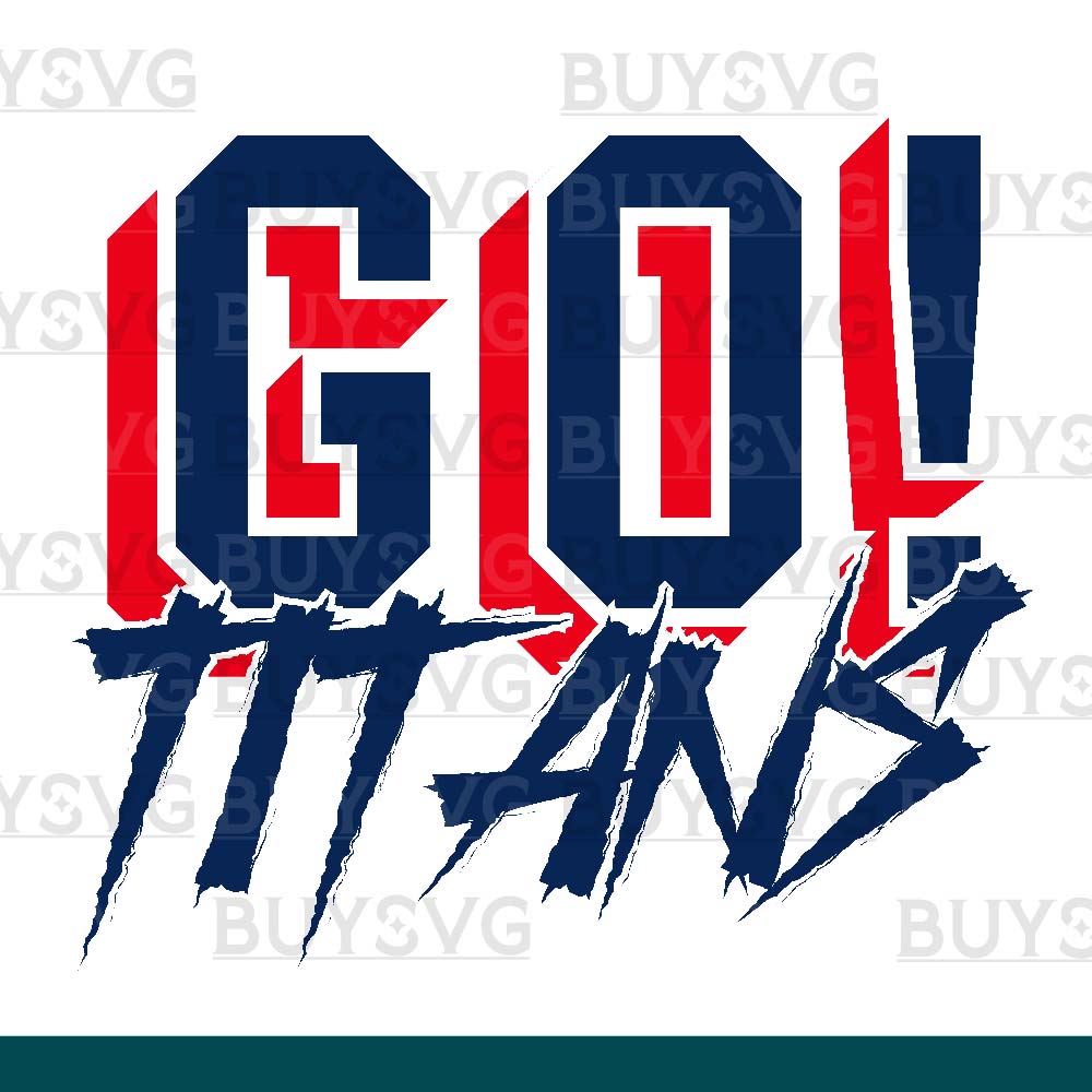 Titans SVG PNG Digital file Download GO Cheering 2