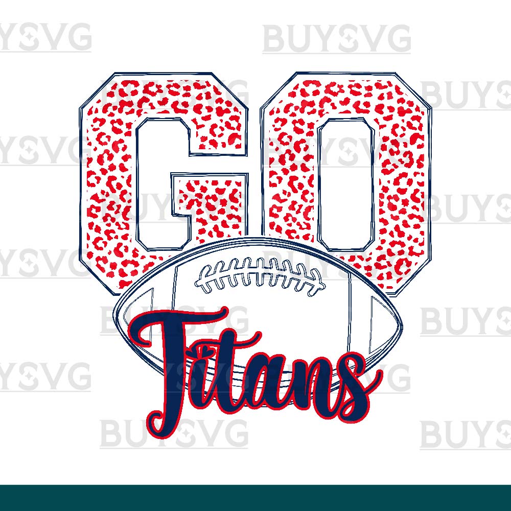 Titans SVG PNG Digital file Download go football lower outlined