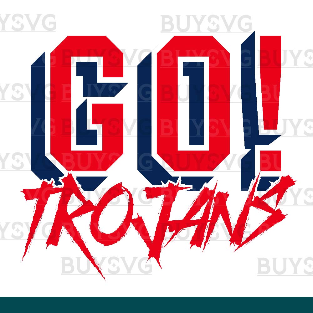 Trojans SVG PNG Digital file Download GO Cheering